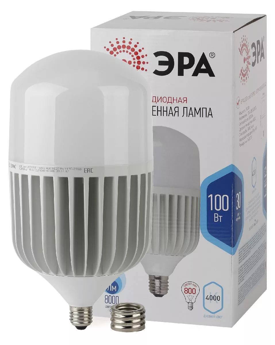 

Лампа светодиодная Эра E40 100W 4000K LED POWER T160-100W-4000-E27/E40 Б0032089
