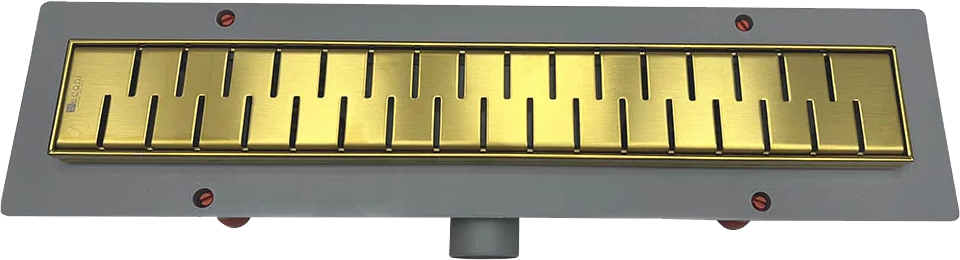 

Душевой трап (лоток) Veconi Medium Gold 950 брашированное золото