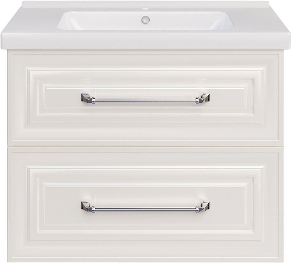 

Тумба под раковину без столешницы ASB-Woodline Валенца 80 слоновая кость