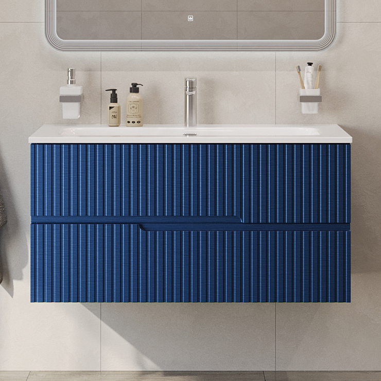 

Тумба под раковину без столешницы Cezares Duet 100 подвесная, sapfiro