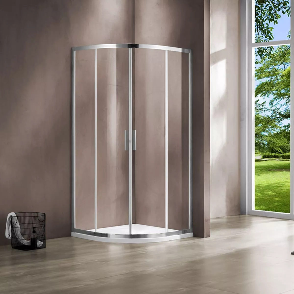 

Душевой уголок Vincea Garda VSQ-1G100CL 100x100, профиль хром, стекло прозрачное