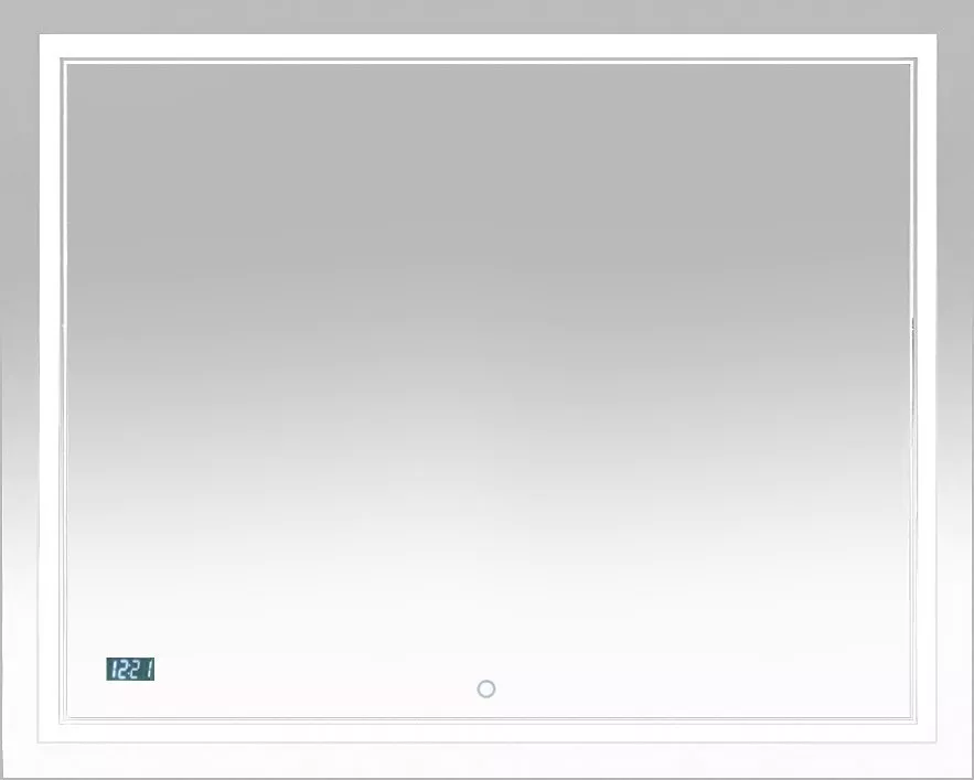 

Зеркало Misty Неон 2 LED 100x80, с часами, сенсор на зеркале