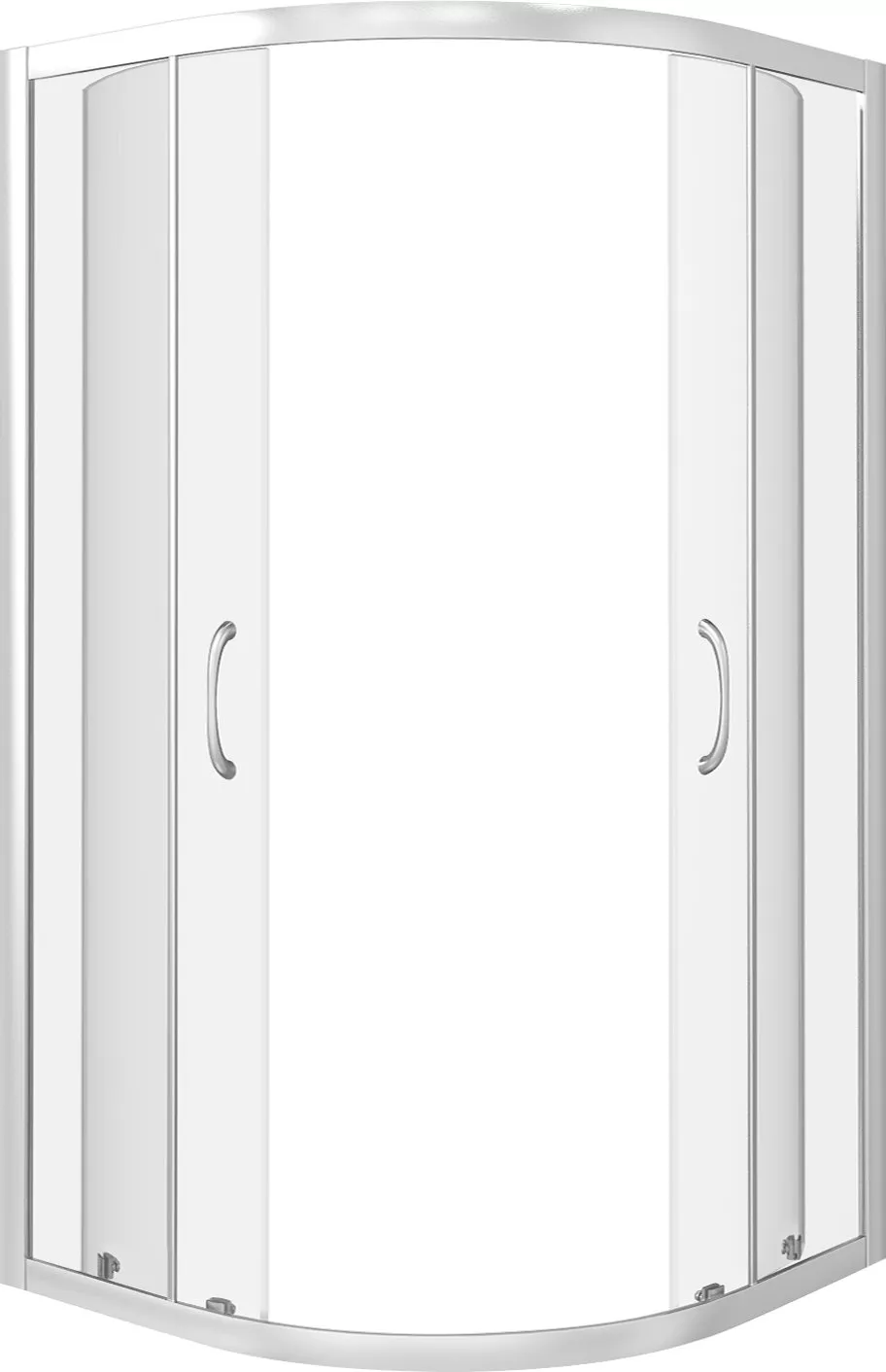 Полукруглые душевые углы Душевой уголок Good Door Latte 100х100 профиль хром стекло прозрачное