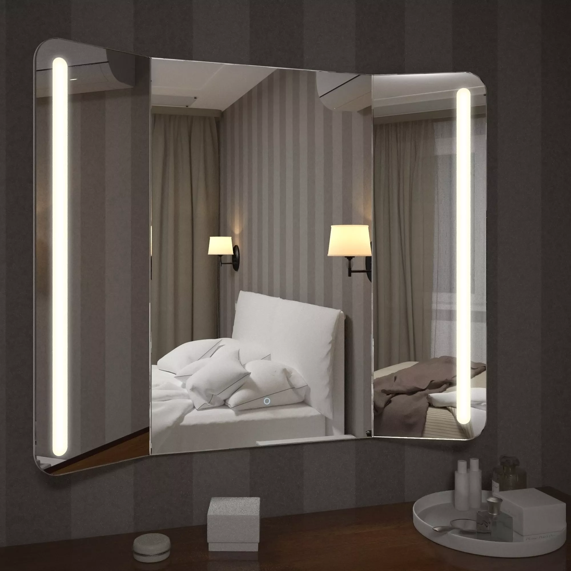 

Зеркало Art&Max Trento 100х80 со створками