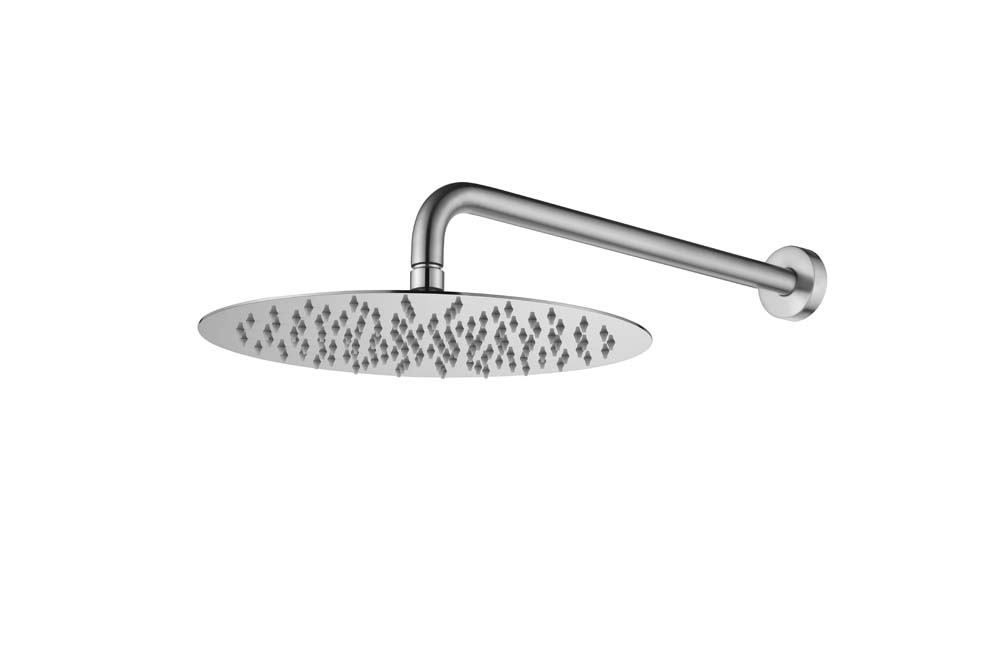 Верхний душ с кронштейном UNO Nickel Brush 30cm латунь