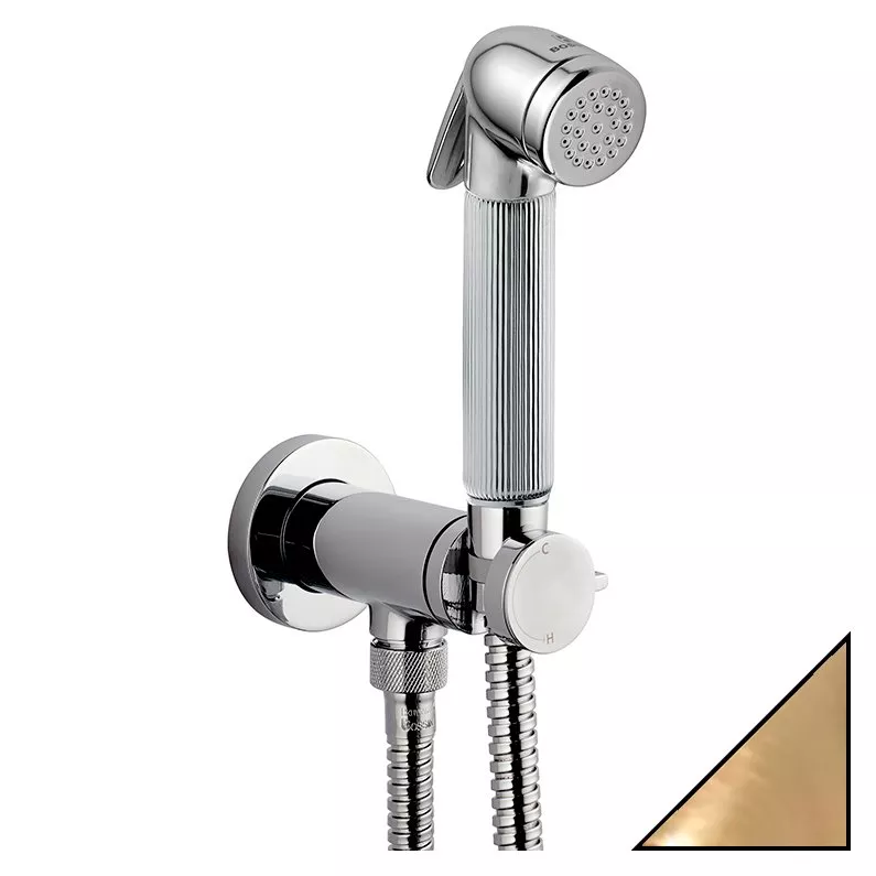 Гигиенические души  Santehnika Room Гигиенический душ Bossini Nikita Mixer Set E37008B со смесителем, С ВНУТРЕННЕЙ ЧАСТЬЮ, бронза