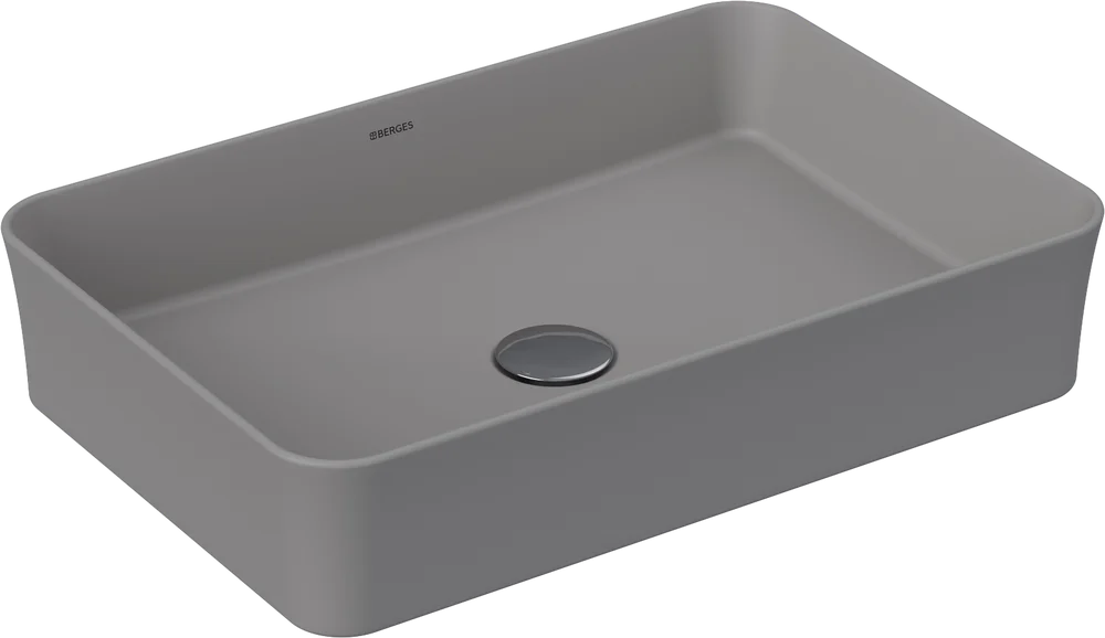 

Раковина накладная Berges Ego SL 55x38 181069 серый матовый