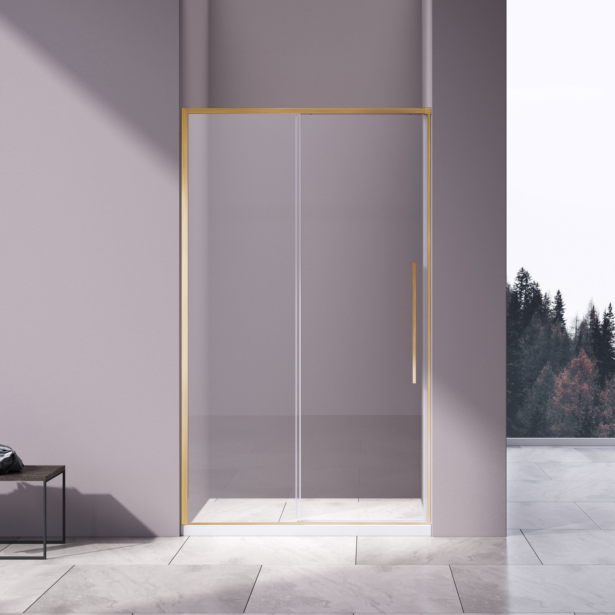 

Душевая дверь в нишу Vincea Slim-N VDS-4SN120CLG 120 см, профиль брашированное золото, стекло прозрачное