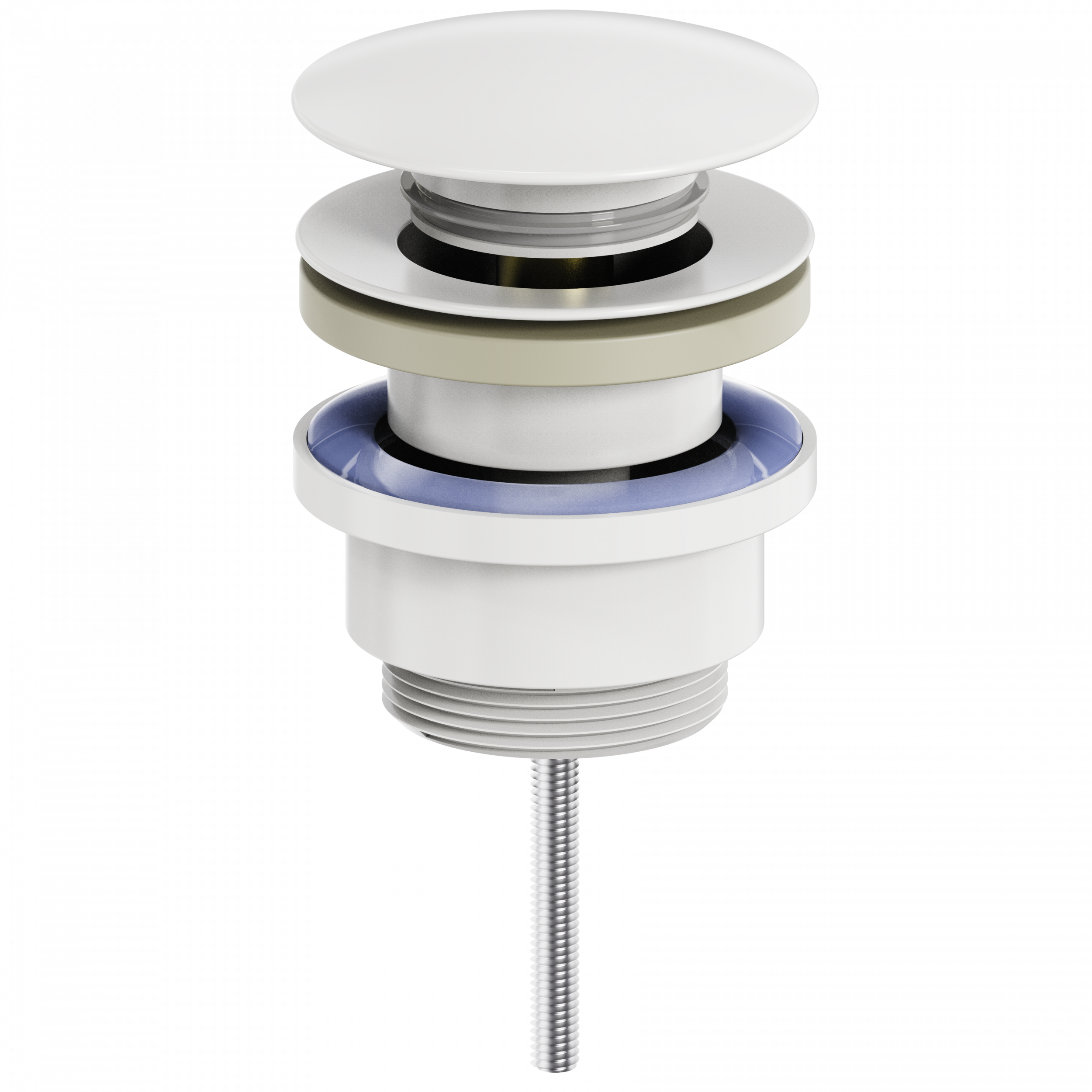 

Донный клапан для раковины Wonzon & Woghand WW-88SS07-MW без перелива, матовый белый