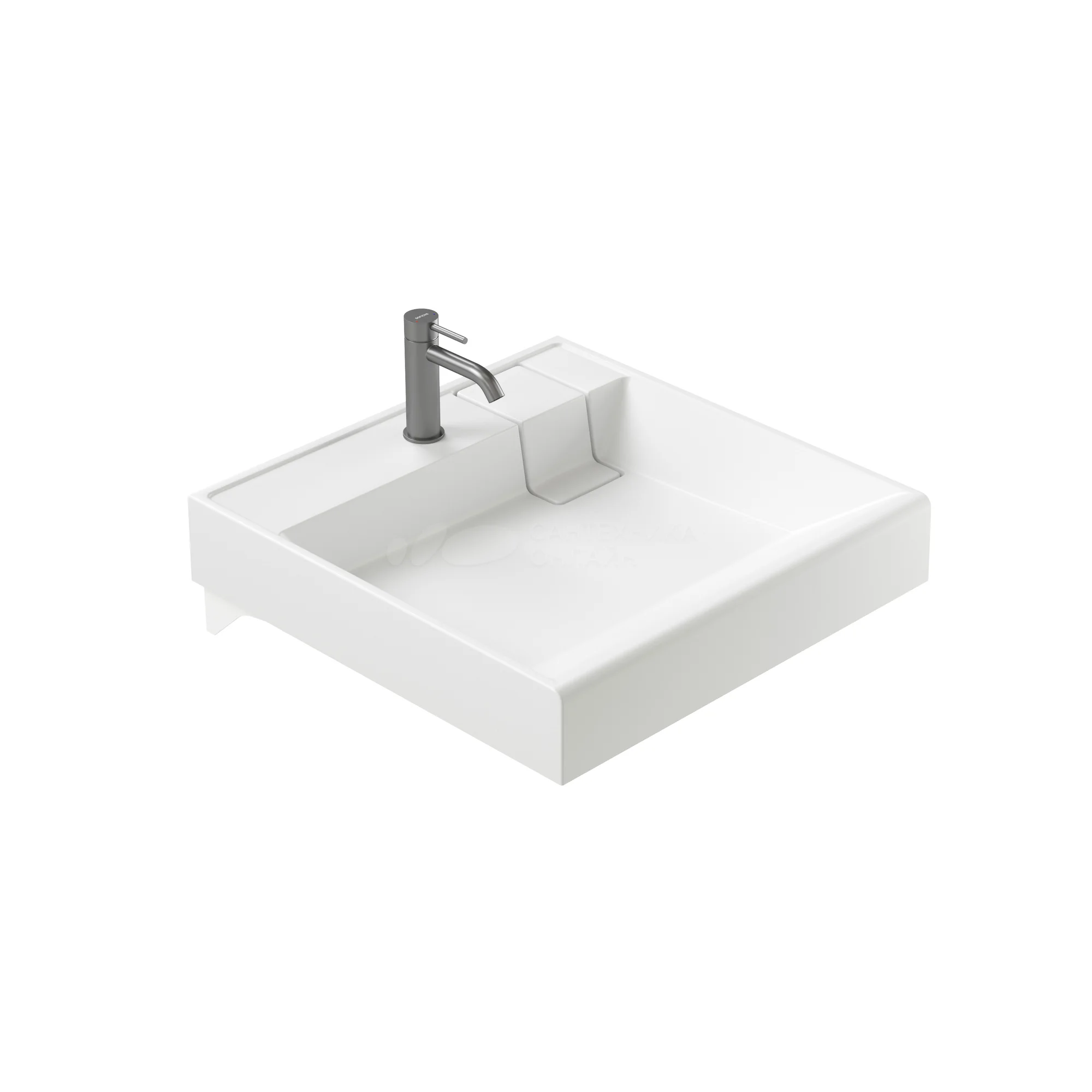 

CN0101 Раковина над стиральной машиной Quattro 600x600x123 мм, с кронштейнами, белый