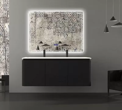 

Тумба под раковину Cezares Stylus 140х55 черная матовая