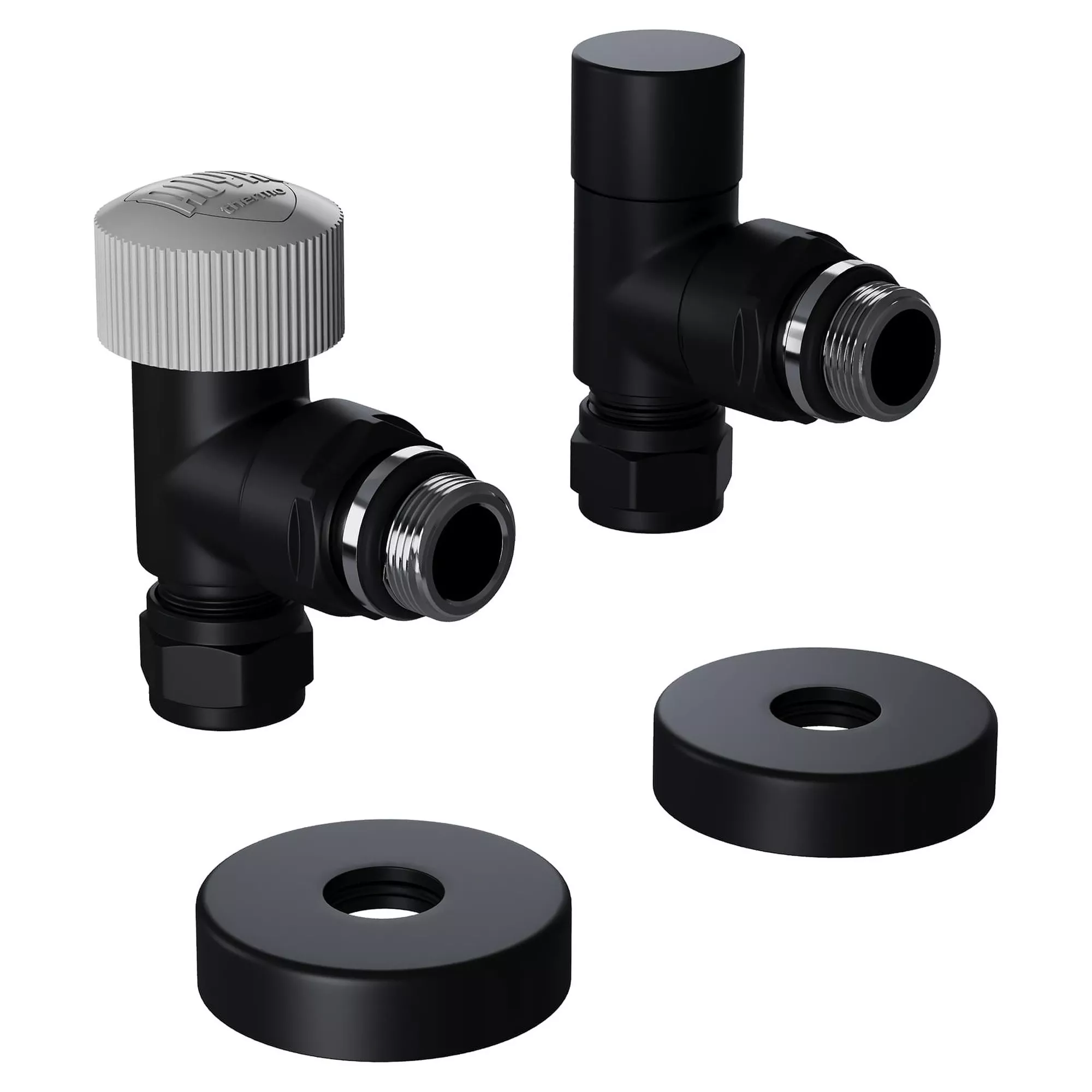 

Набор термостатический угловой Royal Thermo Design Pro 15мм М30х1,5 (Черный)