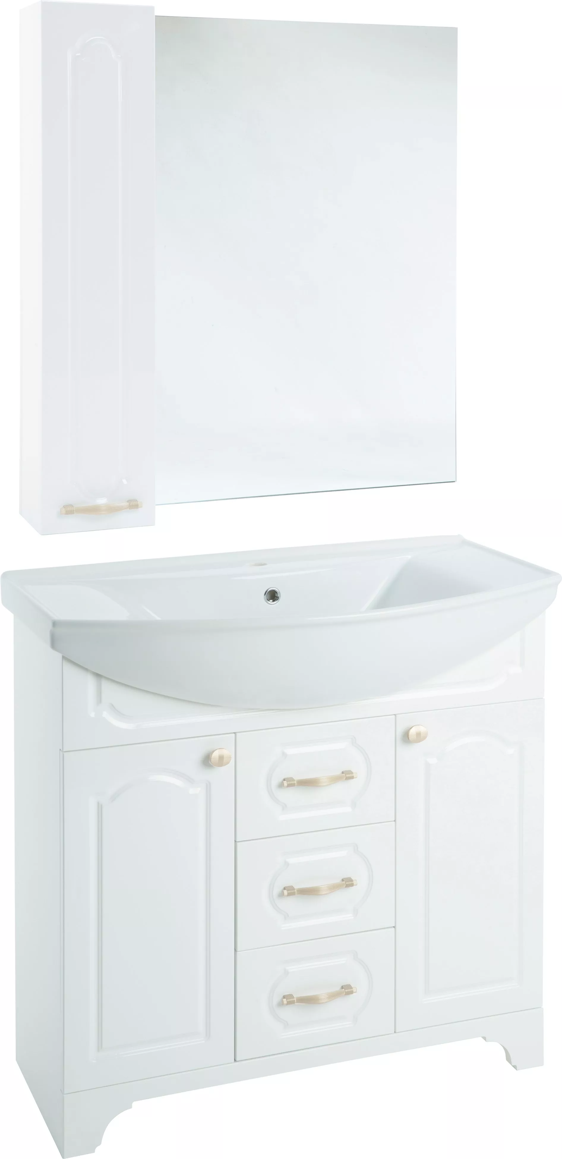 Мебель для ванной Bellezza Тиффани 105 белая, цвет белый - фото 1