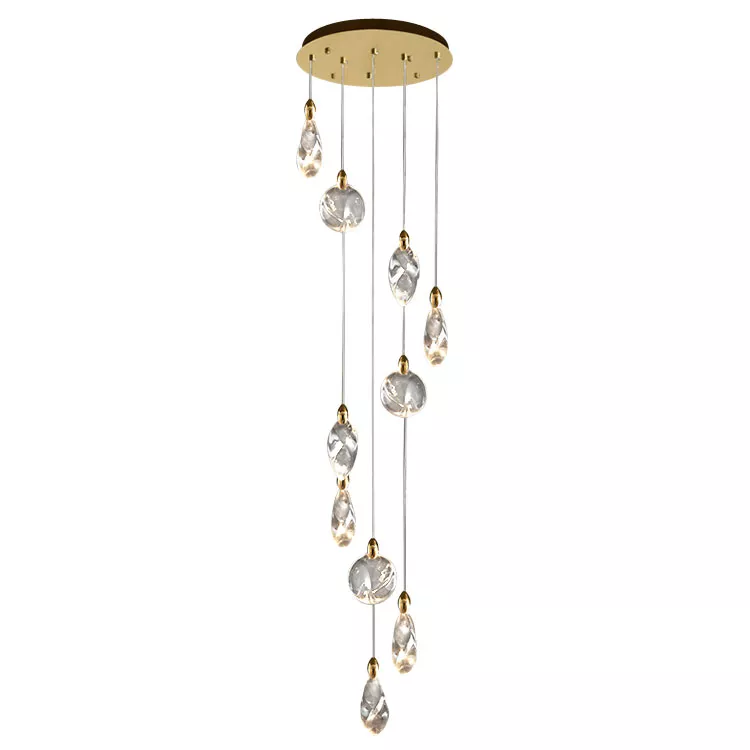 

Каскадная люстра Delight Collection Colvin MT9176-10H titanium gold