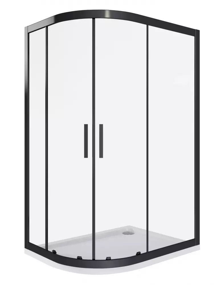 

Душевая дверь в нишу Good Door Cofe 120х80 профиль черный стекло прозрачное