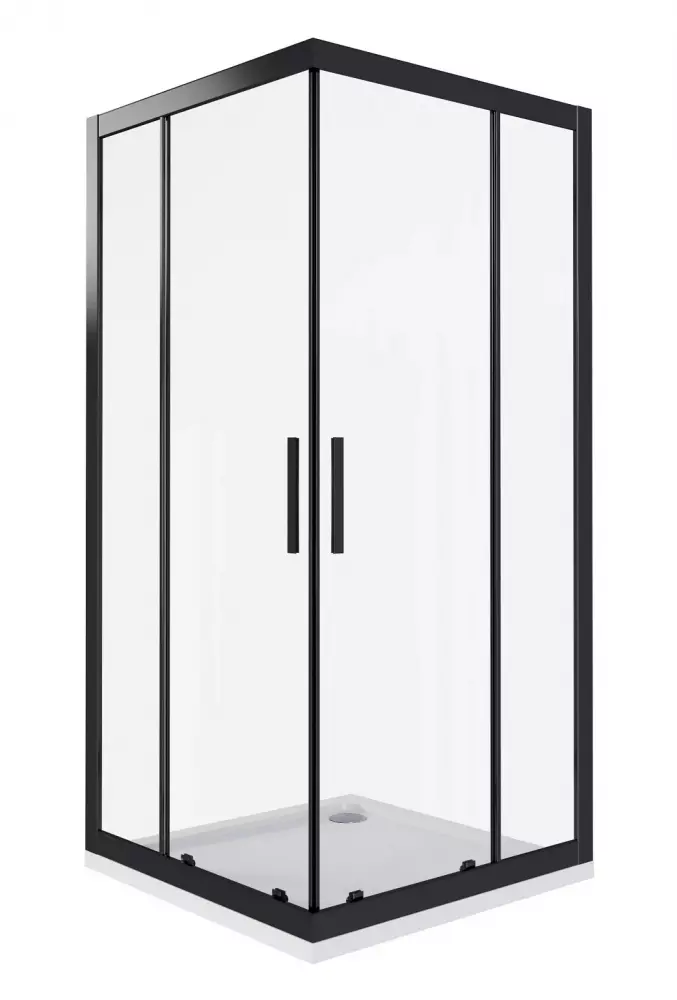 

Душевой уголок Good Door Cofe 100х100 профиль черный стекло прозрачное