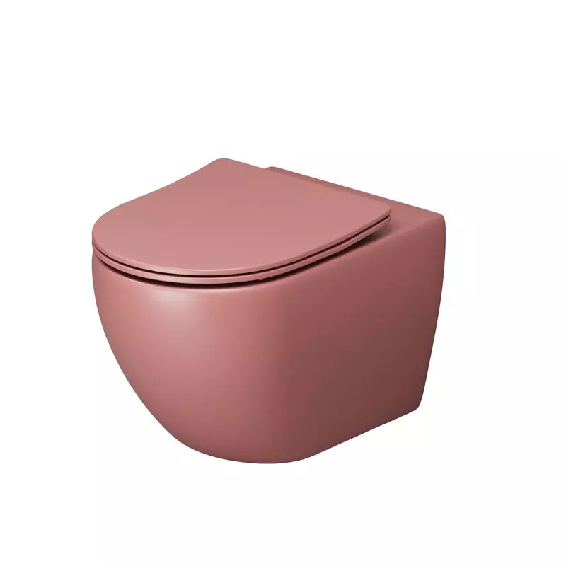 

Унитаз подвесной Grossman Color розовый матовый с сиденьем микролифт