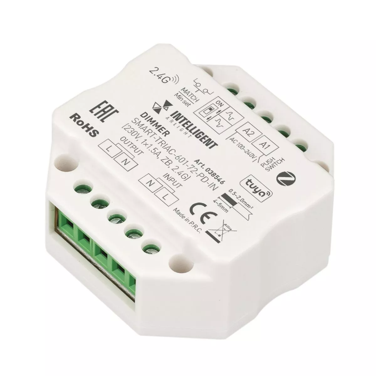

Диммер Arlight SMART-TRIAC-601-72-PD-IN (230V, 1x1.5A, ZB, 2.4G) 038546