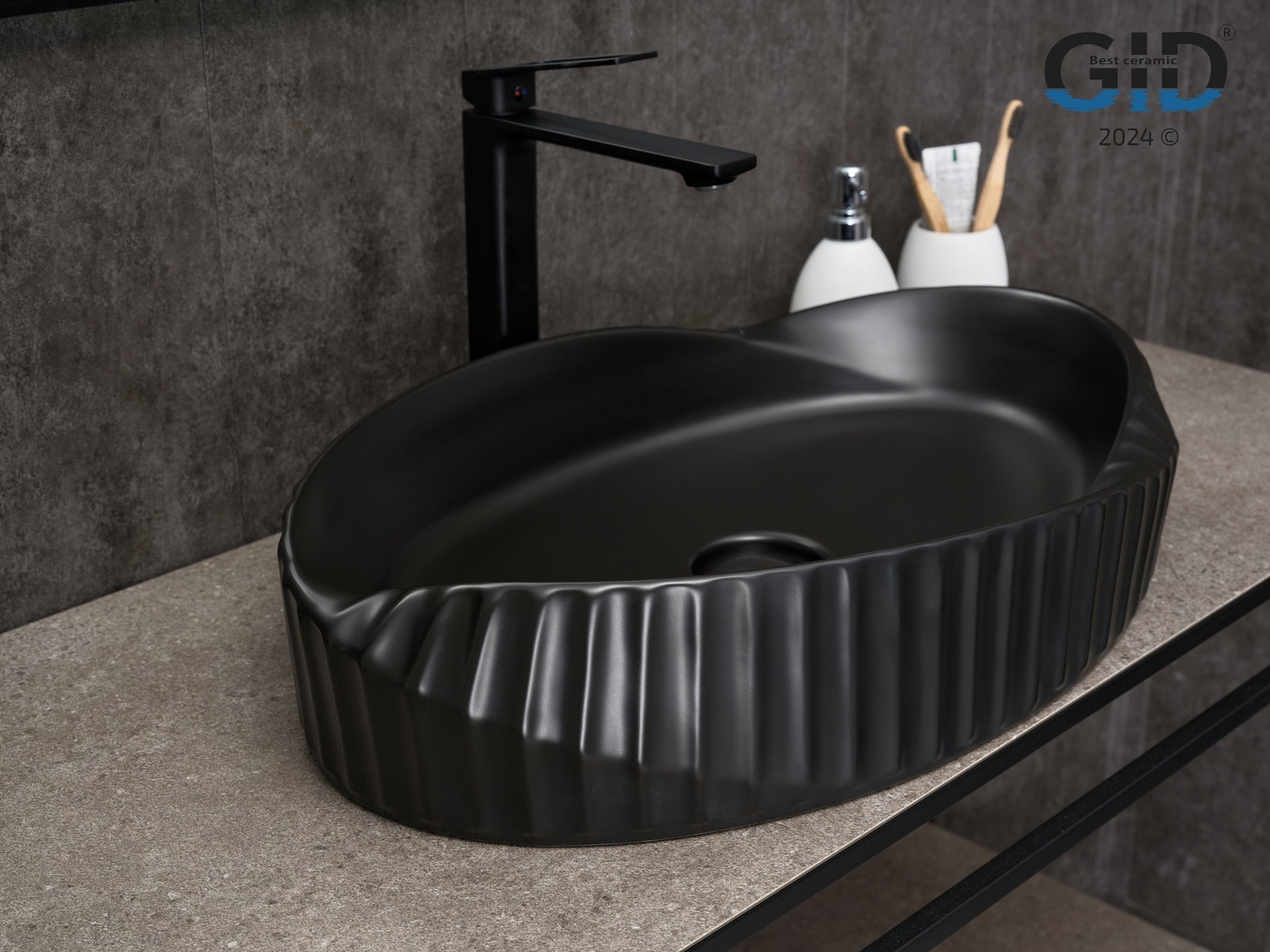 

Накладная раковина Gid 60 Bm888 черная матовая