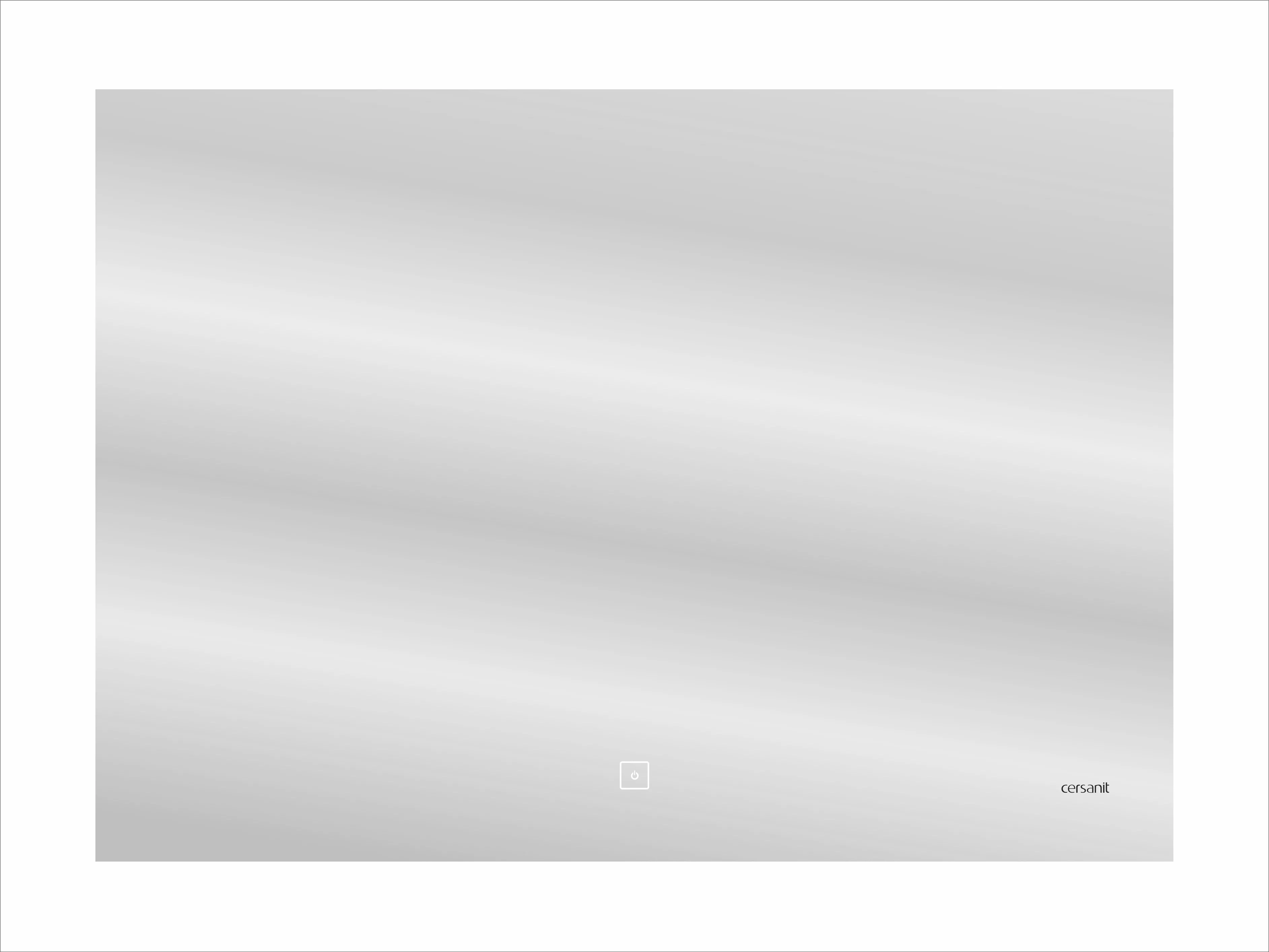 

Зеркало Cersanit LED 030 design 80, с подсветкой, сенсор на зеркале