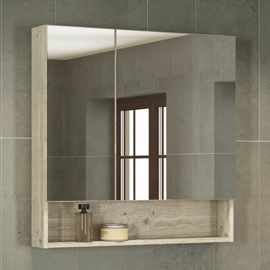 

Зеркало-шкаф Comforty Парма 80 дуб дымчатый