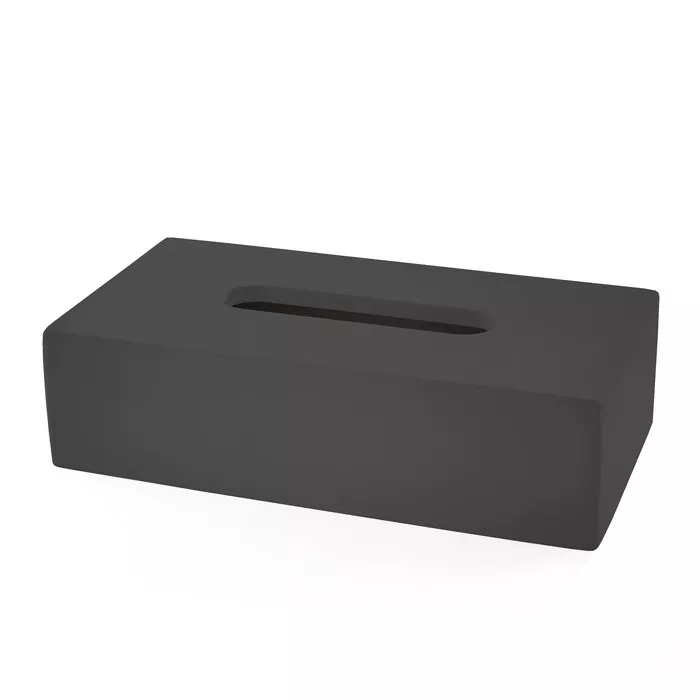 3SC Mood Black Контейнер для бумажных салфеток, 24х7х13 см, прямоугольный, настольный, цвет: чёрный матовый (ПО ЗАПРОСУ)