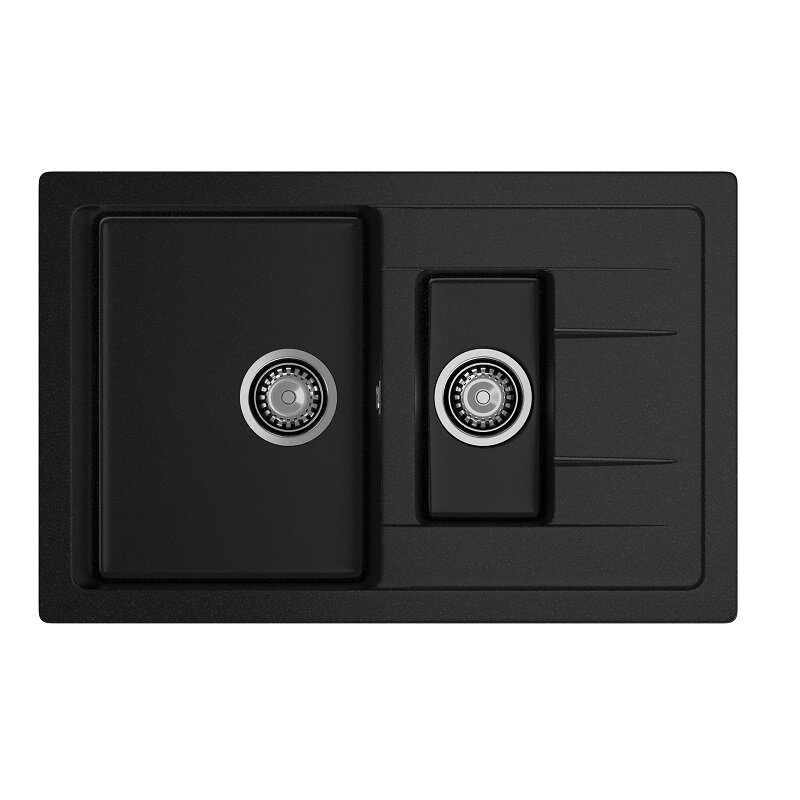 Кухонная мойка GranFest QUADRO 775KL, черный