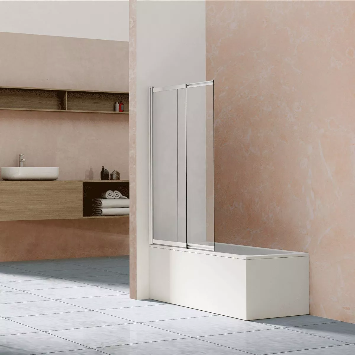 

Шторка на ванну Vincea VSB-1E100CL 100 см, профиль хром, стекло прозрачное