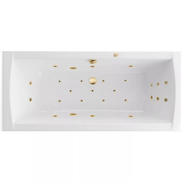 

Ванна акриловая Excellent Aquaria Lux Ultra 180х80 с гидромассажем белый - золото