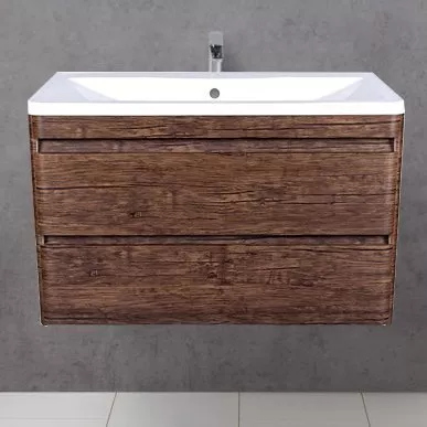 Тумбы с раковиной  Santehnika Room Тумба с раковиной Style Line Атлантика 100 Люкс Plus, подвесная, старое дерево