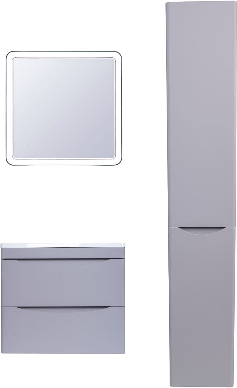 

Мебель для ванной комнаты Style Line Бергамо Мини 60 Люкс Plus подвесная, антискрейтч серая