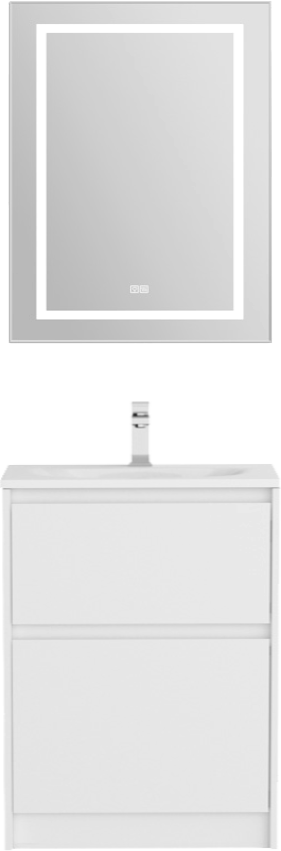 

Мебель для ванной комнаты BelBagno Kraft 39 60 напольная, bianco opaco, раковина BB-8099-3-60