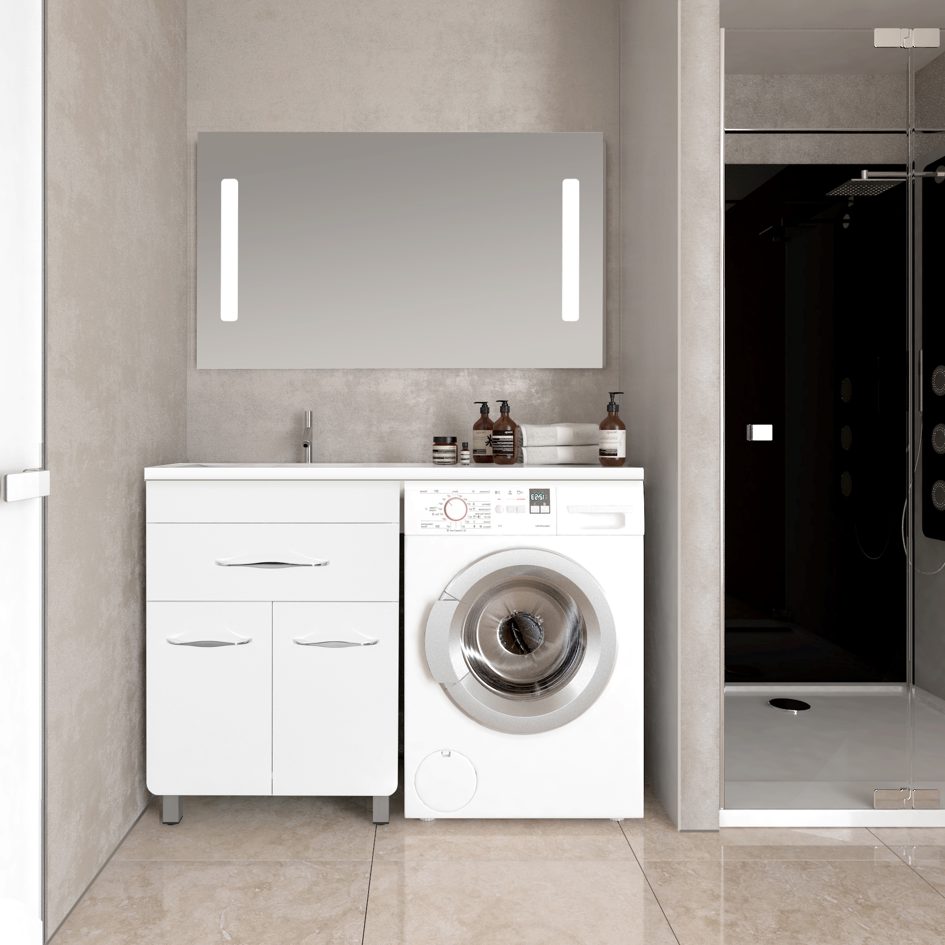 

Мебель для ванной комнаты Style Line Валеро Люкс Plus, белая L