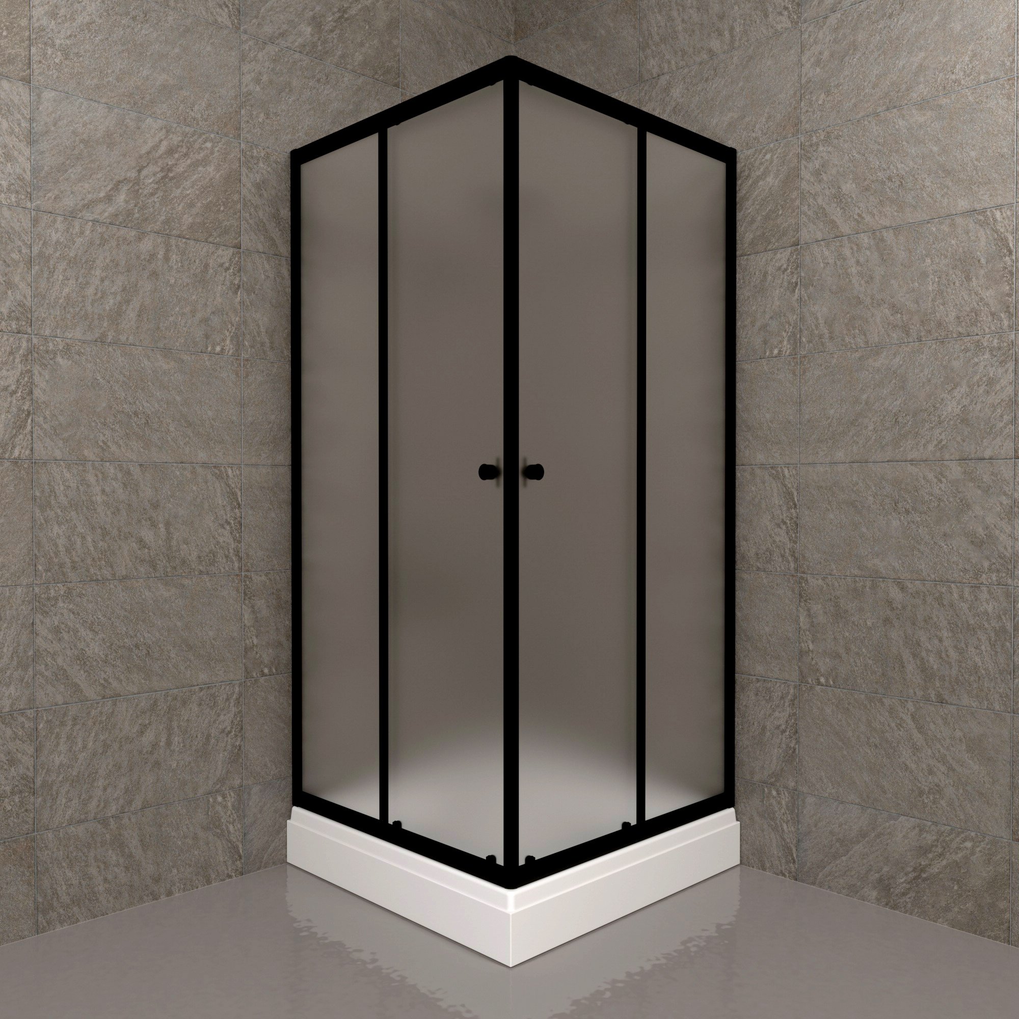 

Душевой уголок Triton Вента БВ Щ0000064629 90х90 см с поддоном, профиль черный матовый, стекло матовое