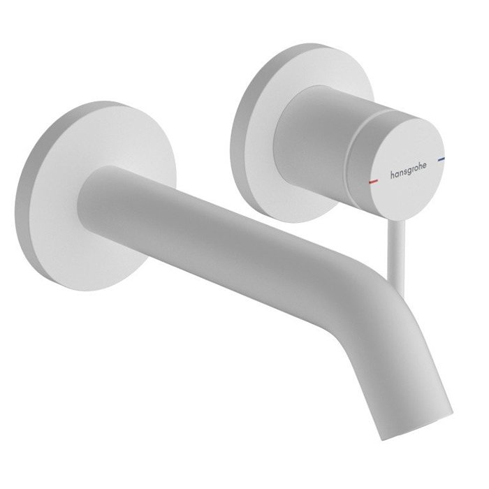 

HG Tecturis S Смеситель для раковины однорычажный для скрытого монтажа настенный с изливом 16,5 см, матовый белый