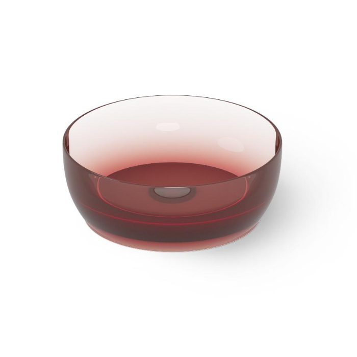 DEA DESIGN (Countertop basin) Раковина накладная, d400хh140 мм, из полимера Glasstech, д/клапан хром,pomegranate R5