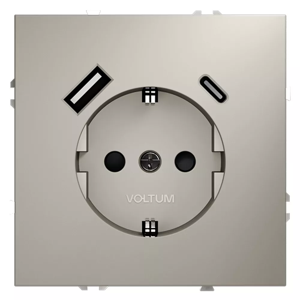

Розетка с USB, A+C Voltum S70 VLS040503