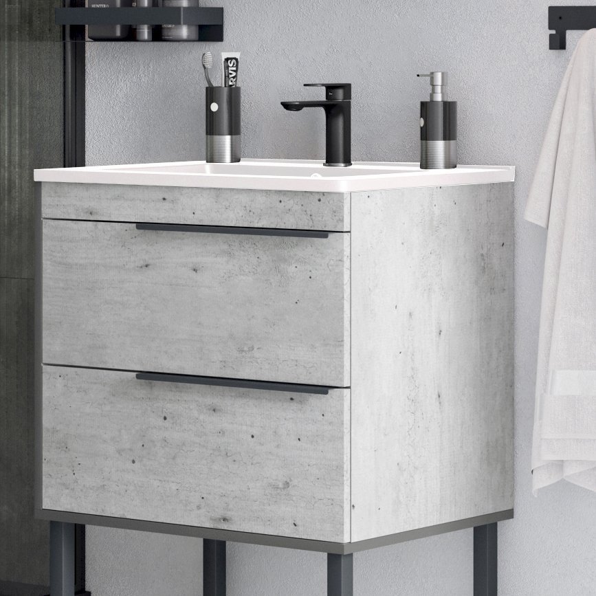 

Тумба с раковиной Corozo Грэмми Z2 65 метрополитен грей