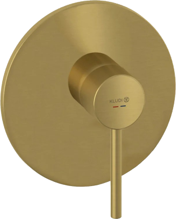 Встраиваемый смеситель для душа и ванны Kludi Bozz 38655N076 брашированное золото 16971₽