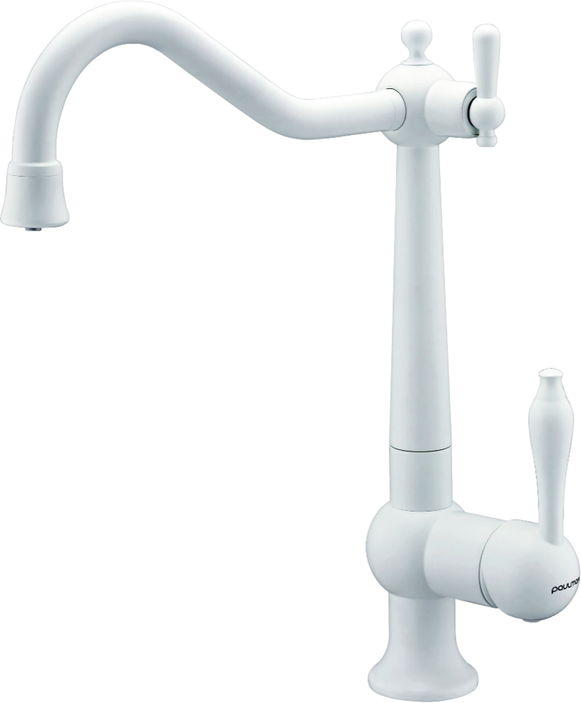 

Смеситель для кухни Paulmark Retro Re213226-WH белый матовый