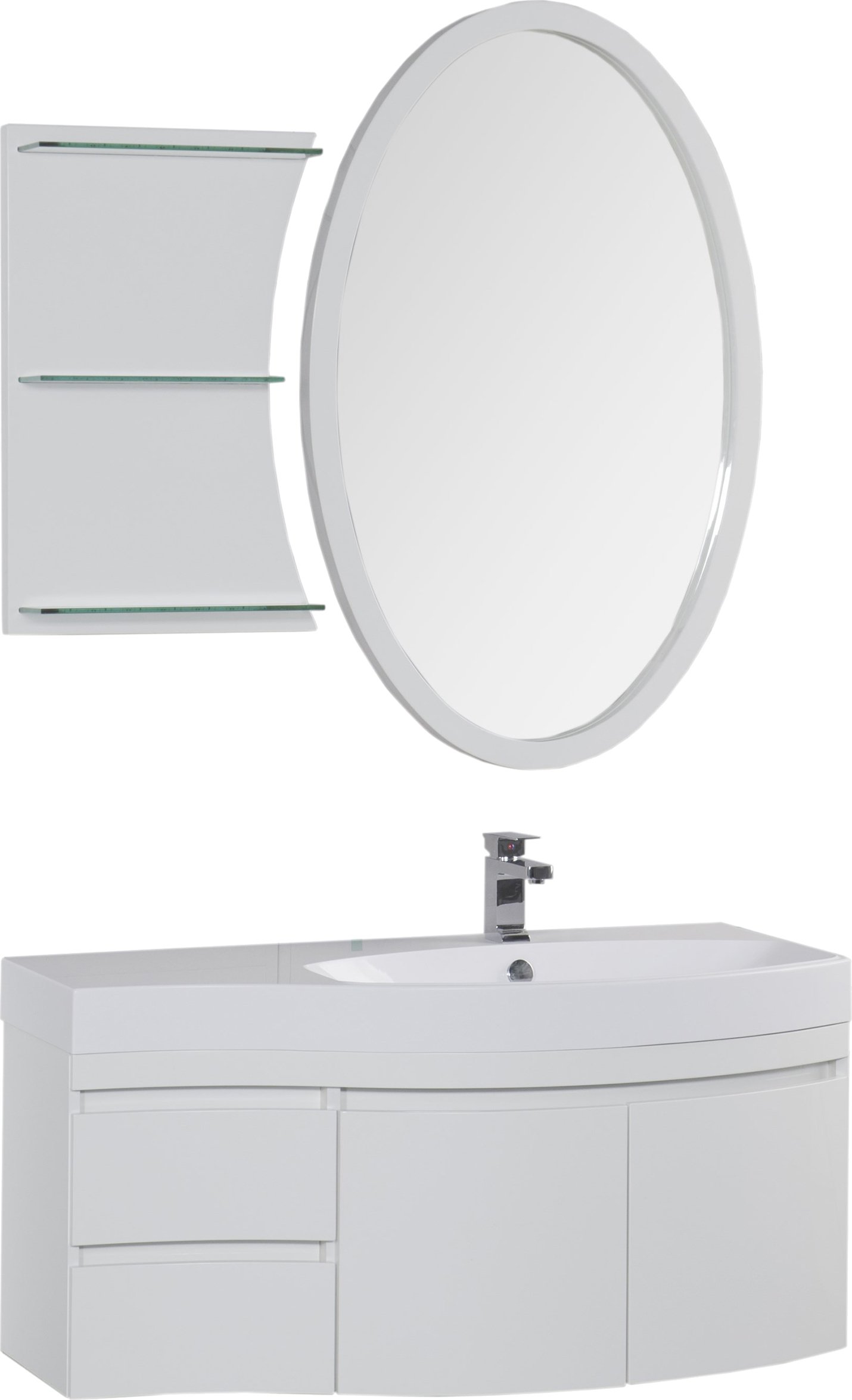 Мебель для ванной Aquanet Опера 115 белая R, размер 115, цвет белый - фото 1