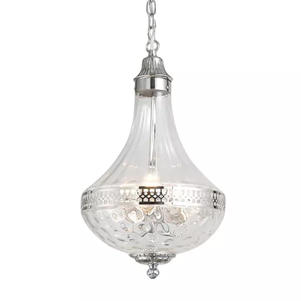 

Подвесная люстра DeLight Collection French Empire Glass KG0544P-4 nickel