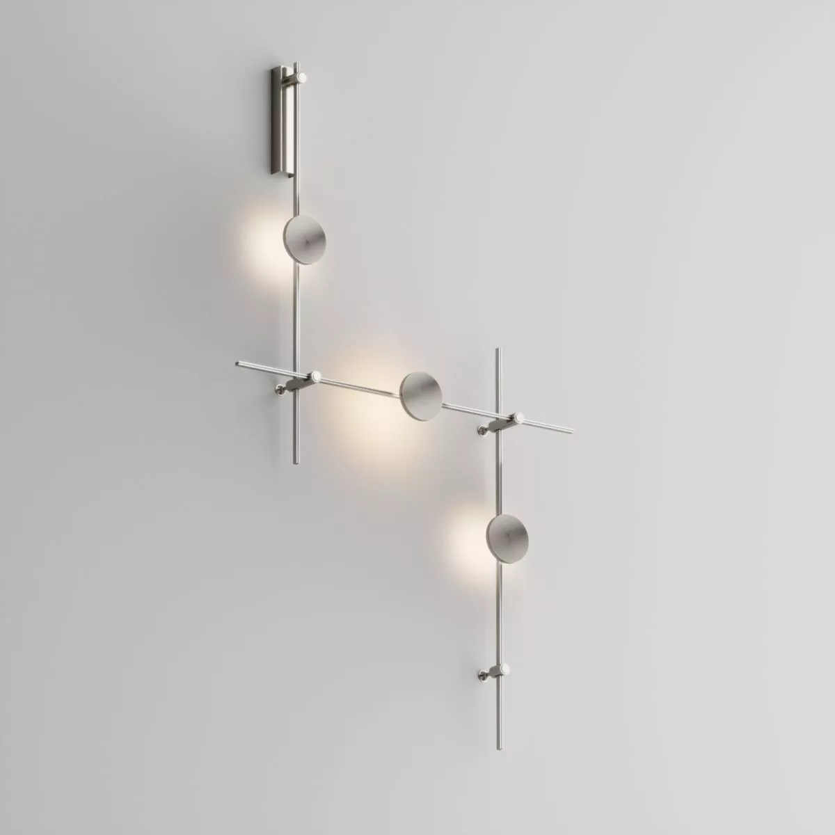 

Готовая конструкция настенная прямая со светильниками Plato 3 шт. и блоком питания Maytoni Technical Flarity TFC-Flar-W01-PT