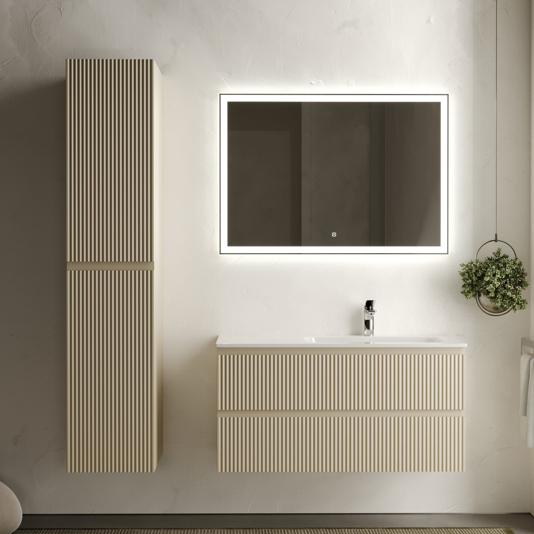 

Мебель для ванной комнаты Sancos Snob R 100 см, R, beige soft