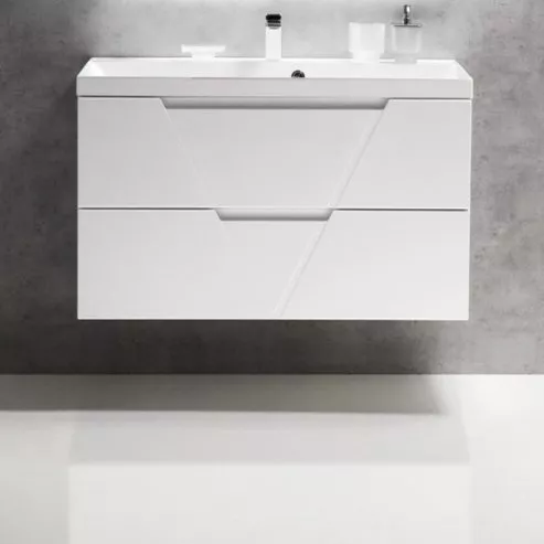 

Тумба с раковиной BelBagno Vittoria 100 bianco lucido
