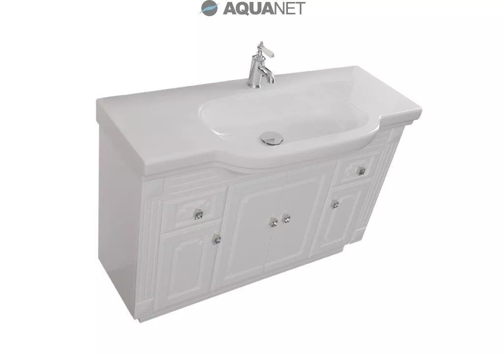 

Мебельная раковина Aquanet Фредерика 122 см (00182009, Белый