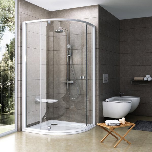 

Душевой уголок Ravak Pivot PSKK3-90 Transparent, профиль белый