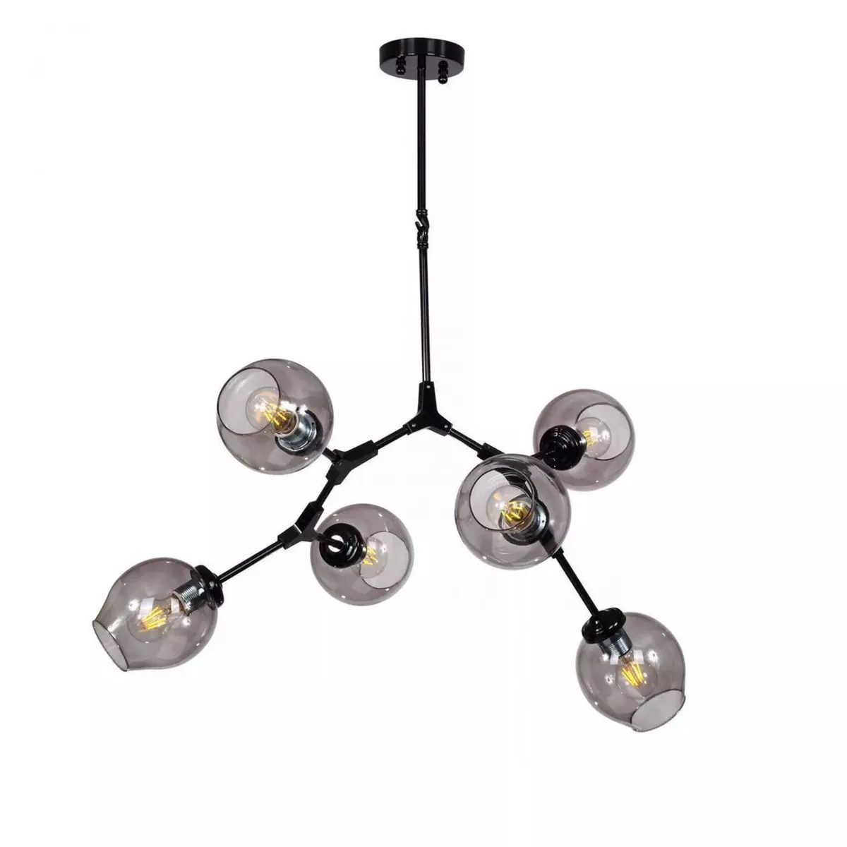 

Люстра на штанге DeLight Collection Bubble 7058/6 black/smoky