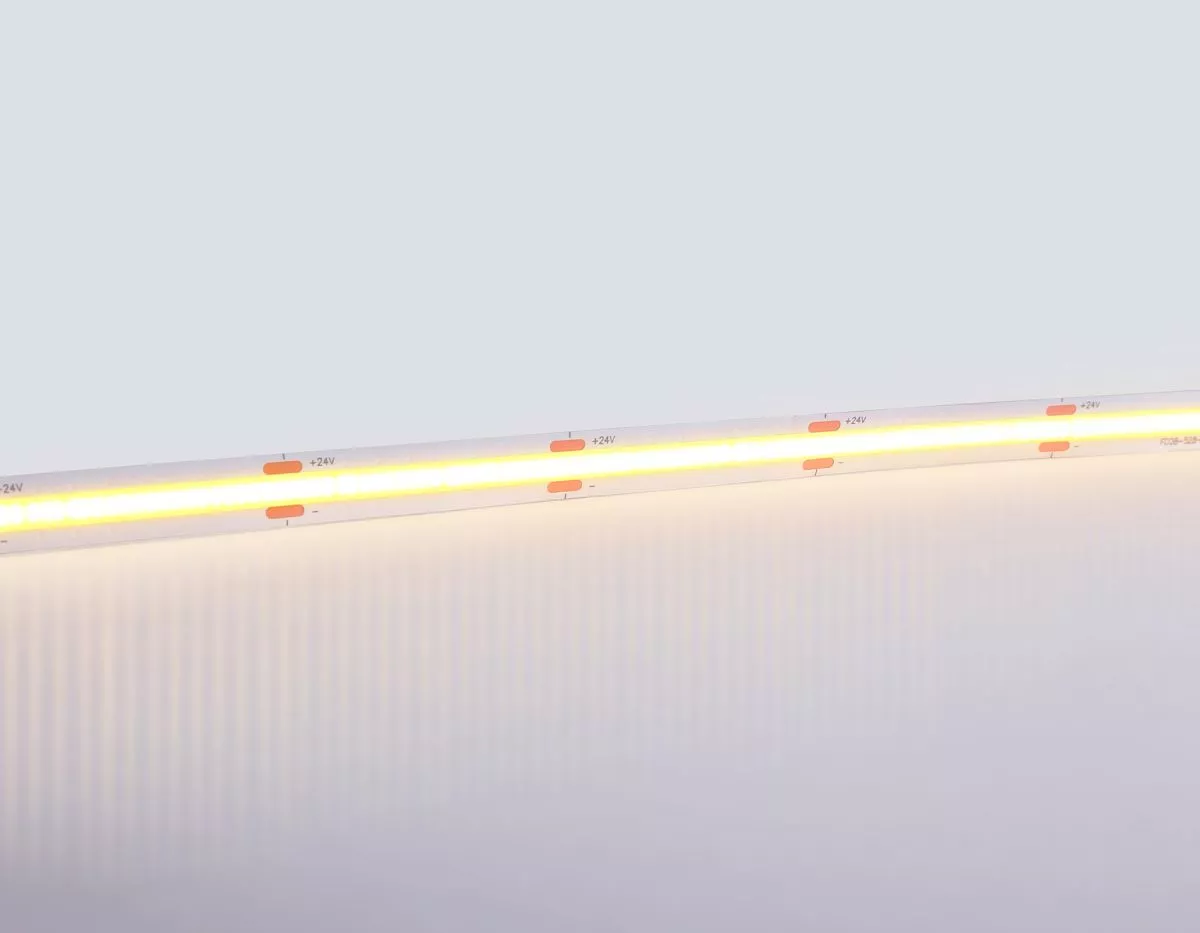 

Светодиодная лента Ambrella Light Illumination COB 528Led/14W m/ 24V IP20 3000K/ 5m*10mm*2mm (2 конт.) GS4751