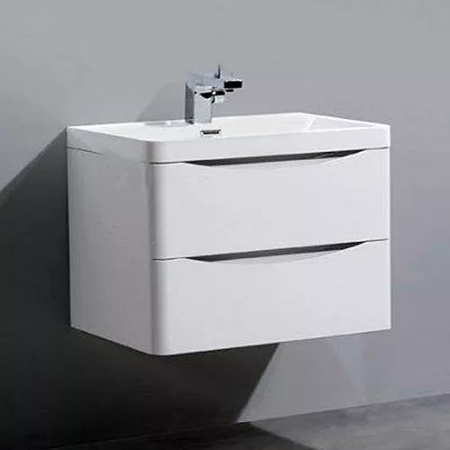 

Тумба с раковиной BelBagno Ancona-N 60 bianco lucido подвесная